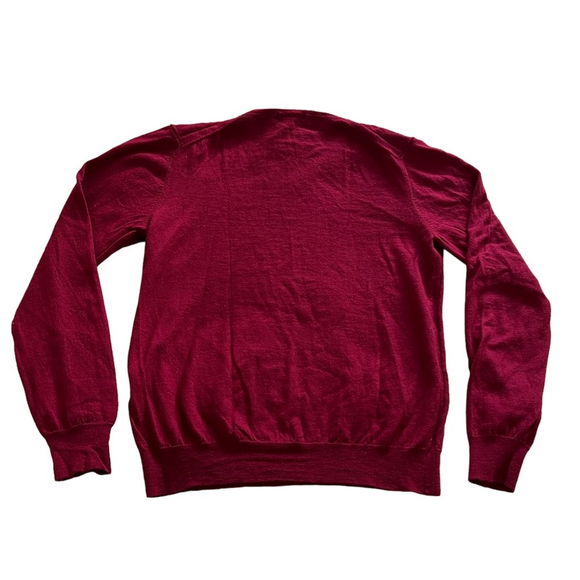 DKNY 100% Merino Wool V-Neck Pullover Long Sleeve Sweater Size L - Picture 4 of 8